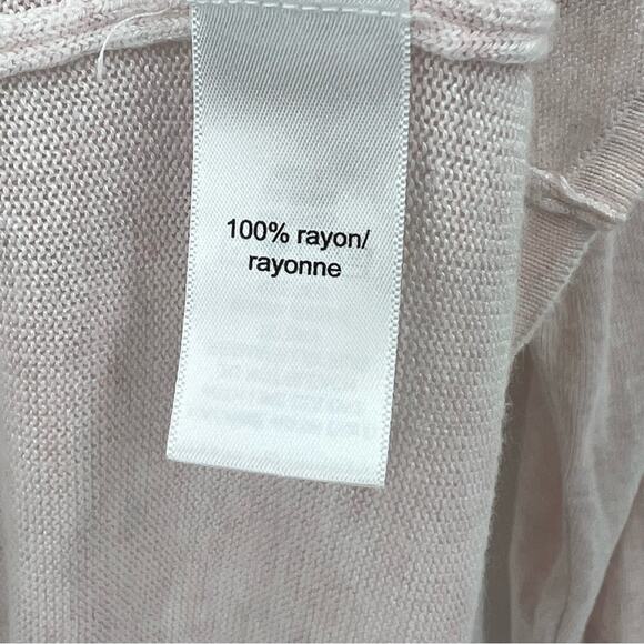 Maurices sweater 14W rib knit open front long line lightweight cardigan pink 0X - Picture 7 of 9